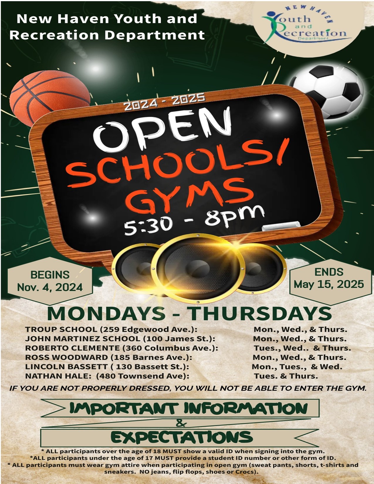 Open Gym 2024-2025 Flyer